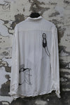 ARCHIVIO J.M.Ribot 24 Autumn and Winter Hand-painted Embroidered Shirt Italy AJM-SH42/MI/RI-0 White